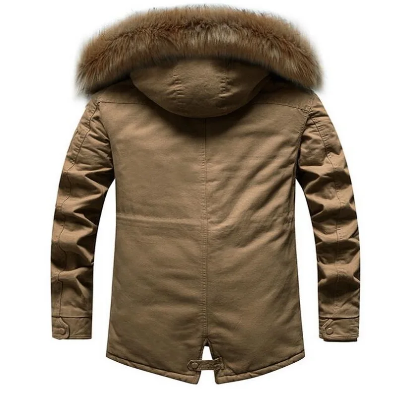 New Winter Warm Men Parkas Jackets Winter New Men Fur Collar Hooded Parka Coats Thick Male Outwear Men Overcoats X-Long Parkas