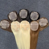k s wigs 14inch 12 515cm straight topper wigs 150 density mono base remy human hair toupee clip in hairpieces for women