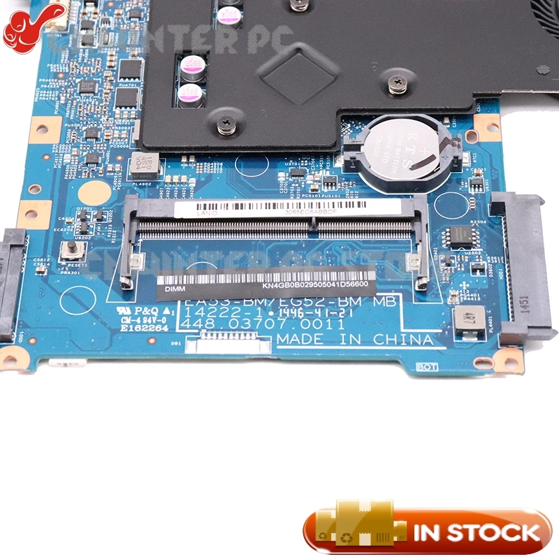 NOKOTION EA53-BM EG52-BM MB 14222-1 448.03708.0011 для acer aspire ES1-512 Материнская плата ноутбука NBMRW11002 DDR3