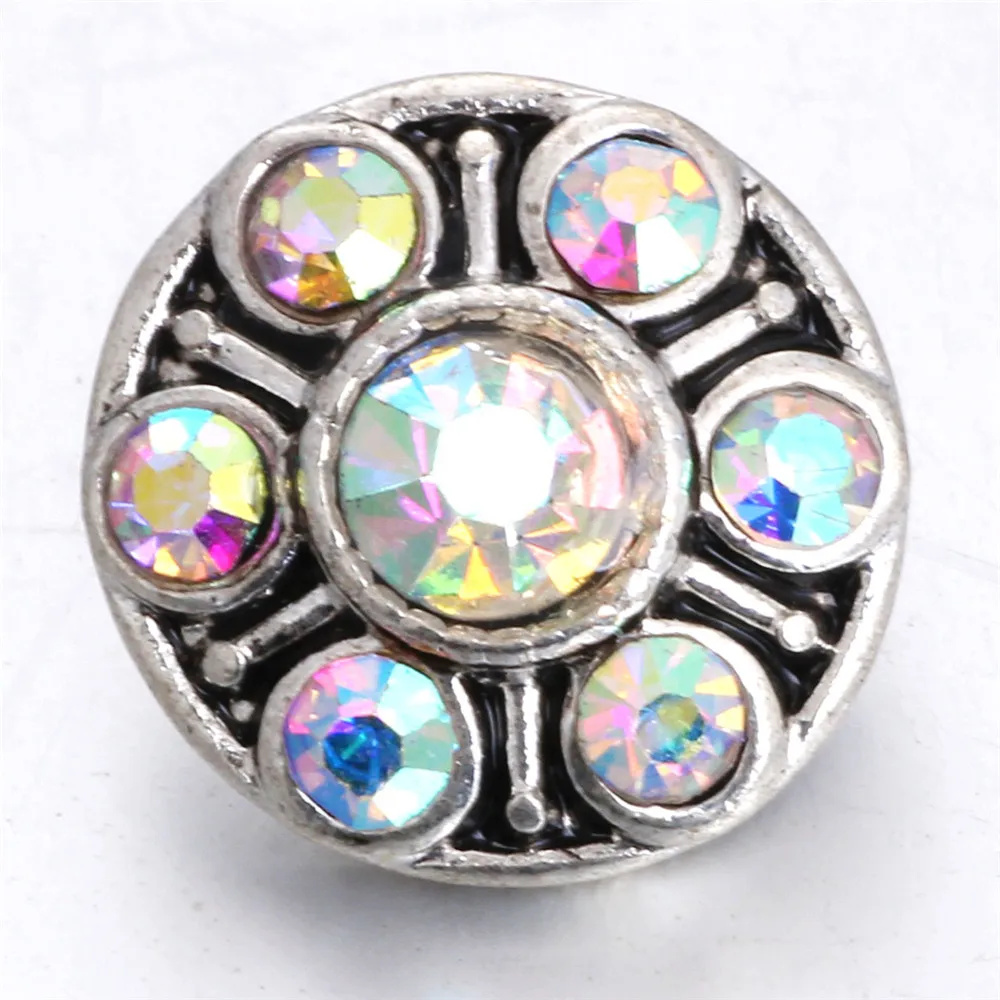 10 шт./лот Новинка 12 мм кнопки для ювелирных изделий с кристаллами подходят мини