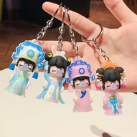 cartoon doll keychain for car keys pendantpvc small gift small jewelry pendant anime original keychains accessories keyring gift