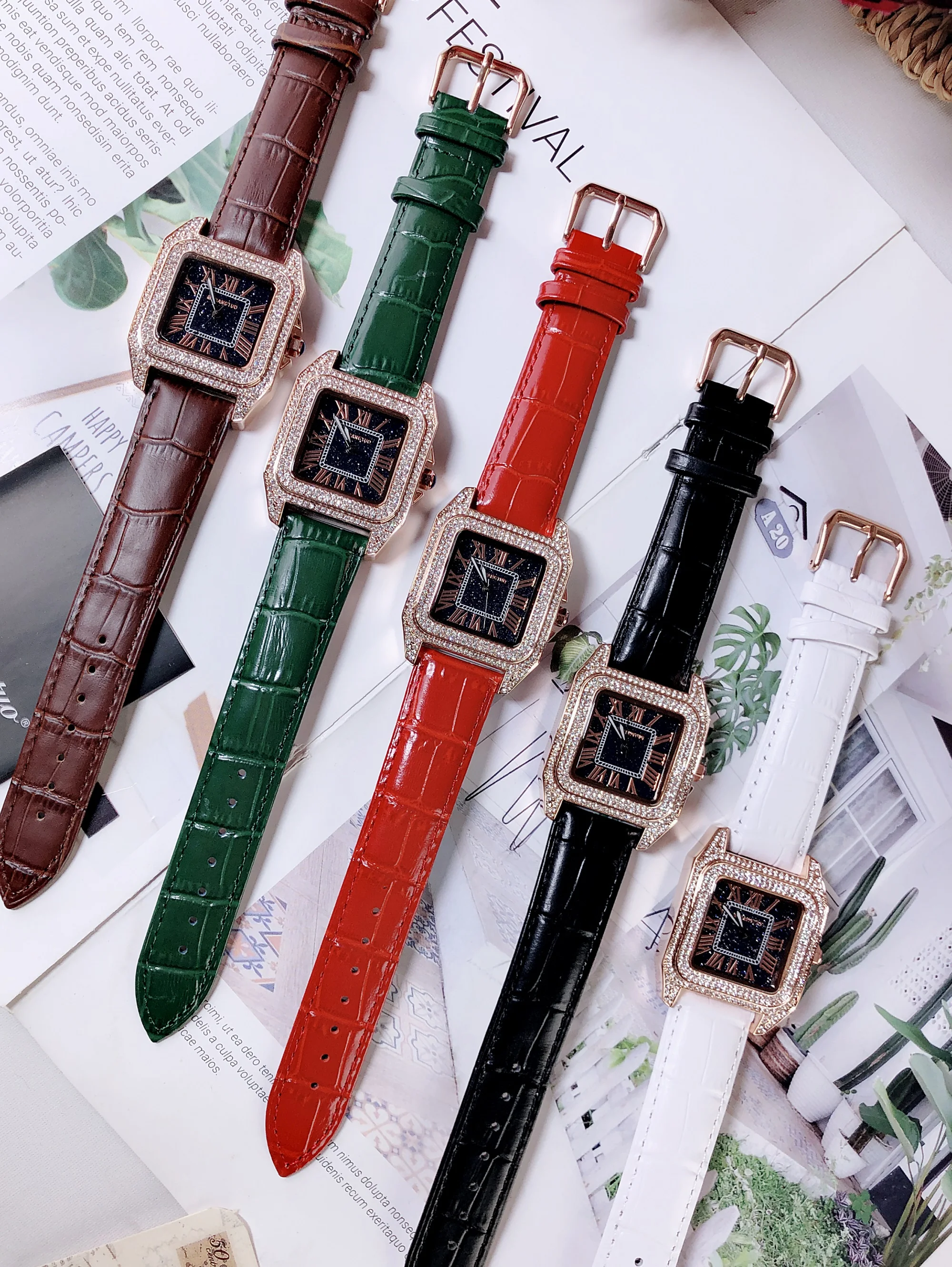 

Женские кварцевые часы Mobangtuo, из нержавеющей стали, с инкрустацией бриллиантами