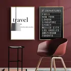 Плакаты с надписью Аэропорт, постеры для рисования на холсте, настенное искусство для медового месяца, дорожные цитаты, картины для гостиной, украшение для дома без рамки