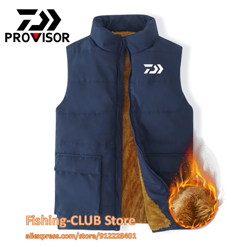 Мужской жилет для рыбалки Daiwa Повседневная зимняя утепленная куртка без рукавов