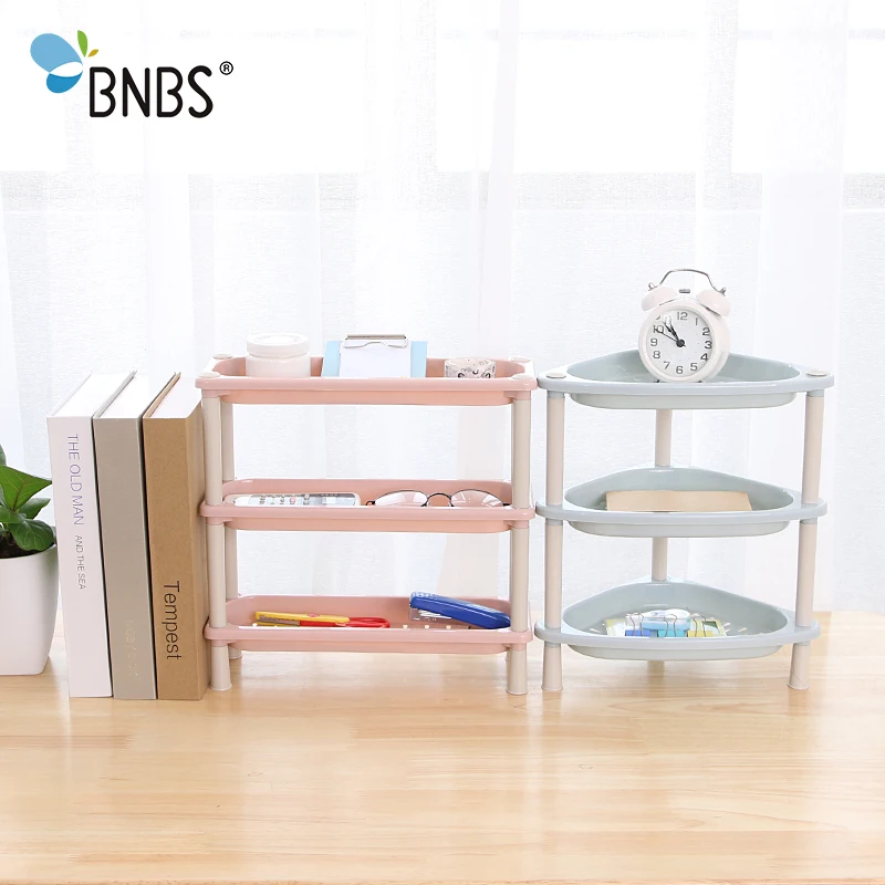 

BNBS Multi Use Household Holder Bathroom Desktop Mini Side Shelf Kitchen Spice Sundry Storage Rack Save Space Organizer Shelves