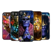 thanos hero avengers marvel for apple iphone 13 12 pro max mini 11 pro xs max x xr 6 7 8 plus 5s se2020 black phone case
