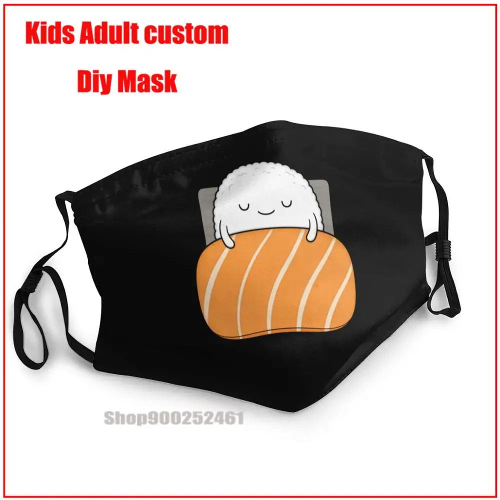 

Спящие суши DIY mascarilla, многоразовая маска для лица, моющаяся маска для рта, хлопковая маска pm2.5, забавный паттем, принт гримаса, призрака