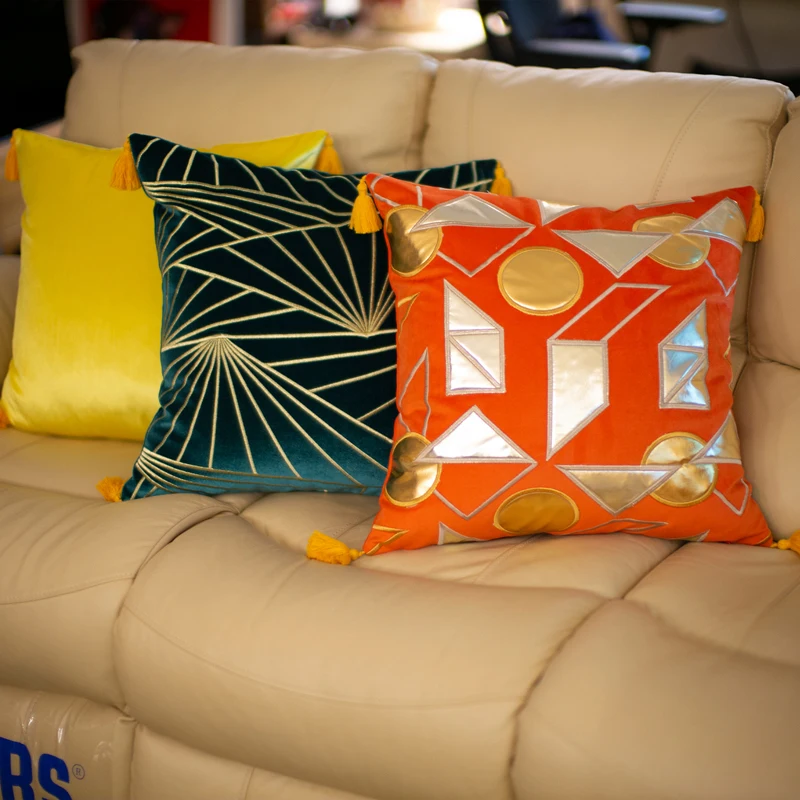 2020 ОЗУ вышитые декоративные геометрический подушка для дома Декор чехол с