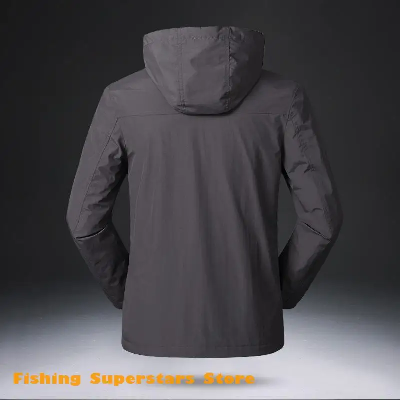 

New SHIMANOS Fishing Jacket High Quality Outdoor Sport Waterproof Windproof Hooded Fishing Clothing Man Plus Size Fishing Shirts