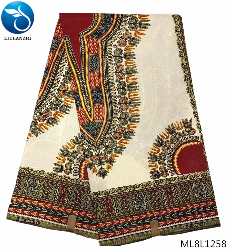 ML8L1258 LIULANZHI африканская восковая ткань s 6 ярдов/партия горячая Распродажа нигерийские восковые хлопковые ткани для платья настоящая восковая ткань ML8L1236-ML8L1259 - Цвет: ML8L1258