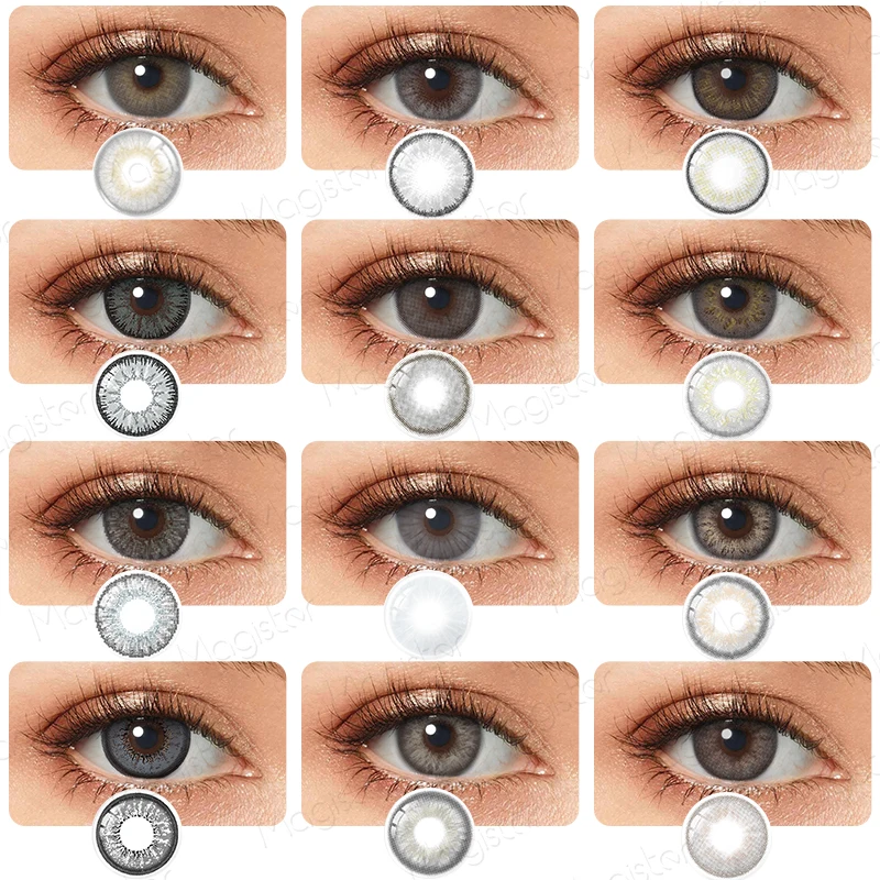contact lenses eye 2pcs yearly colored contact lens for eyes beauty gary color contact lenses for eyes gray contact lens free global shipping