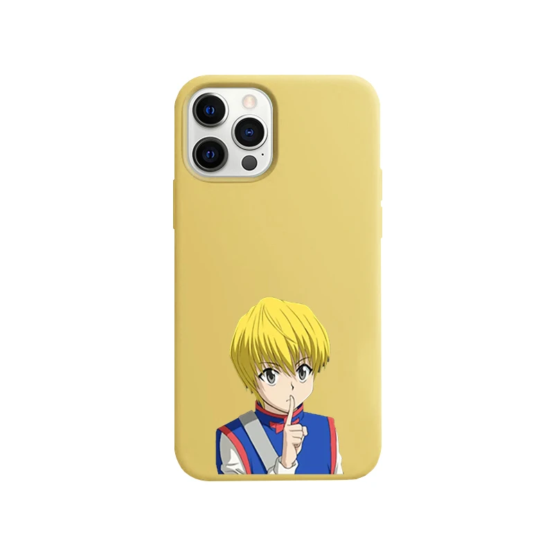 

hunter x hunter kurapika cute phone case For iphone 8 Plus 12 mini X XS XR hxh anime Case 11 Pro Max yellow soft silicone Cover