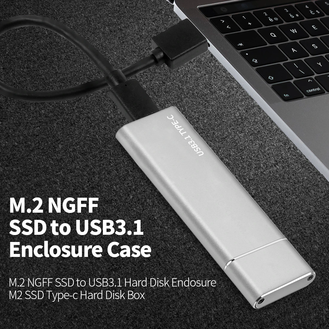 Конвертер USB3.1 Type C на M.2 SSD адаптер внешний корпус из алюминиевого сплава