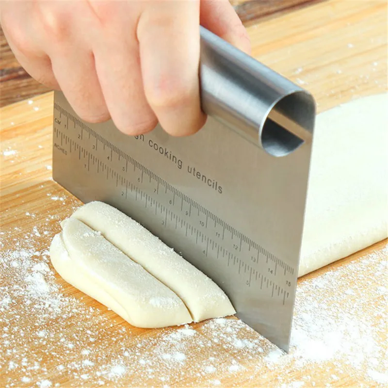 

Kitchen Accessories Stainless Steel Pizza Dough Fondant Potato Scraper Cutter Cake Baking Pastry Spatulas Cutters Kitchen Tools