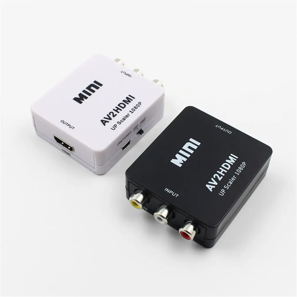 Преобразователь Hd с Av на HDMI совместимый композитный Cvbs 3Rca адаптер