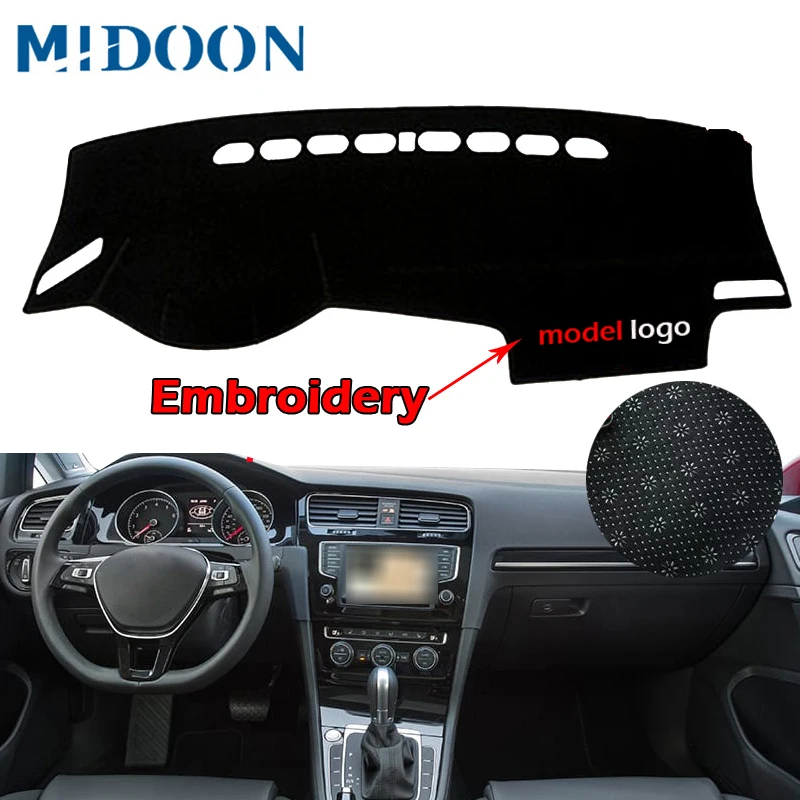 Чехол MIDOON для приборной панели автомобиля Volkswagen VW Golf 7 MK7 2013 2014 2015 2016 2017 Golf7 коврик