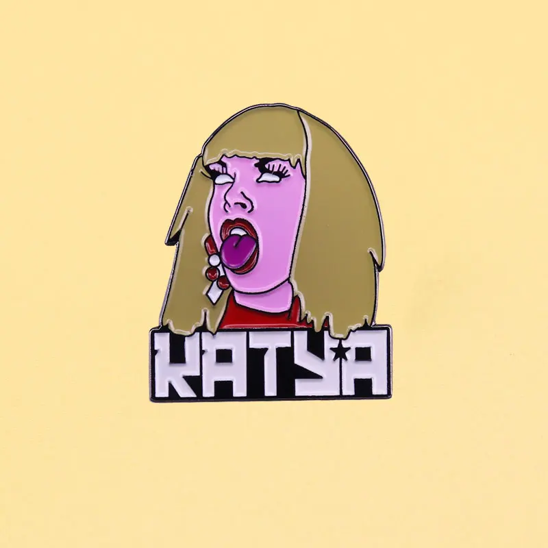 Rupaul's Drag Race Katya Zamolodchikova эмалевые булавки Милая мультяшная металлическая брошь