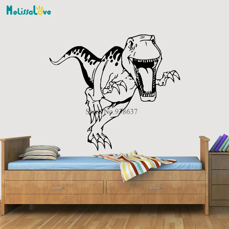 

Large T-Rex Dinosaur Home Decor Vinyl Wall Stickers For Baby's Rooms Background Art Decal BD037