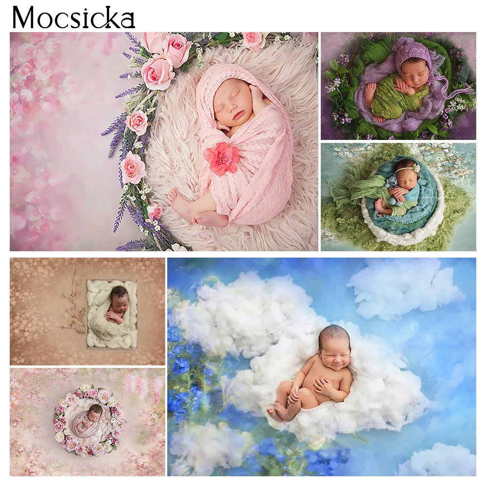 

Photography Backdrop Newborn portrait floral photo booth background kids Children abstract texture flowers photographic props