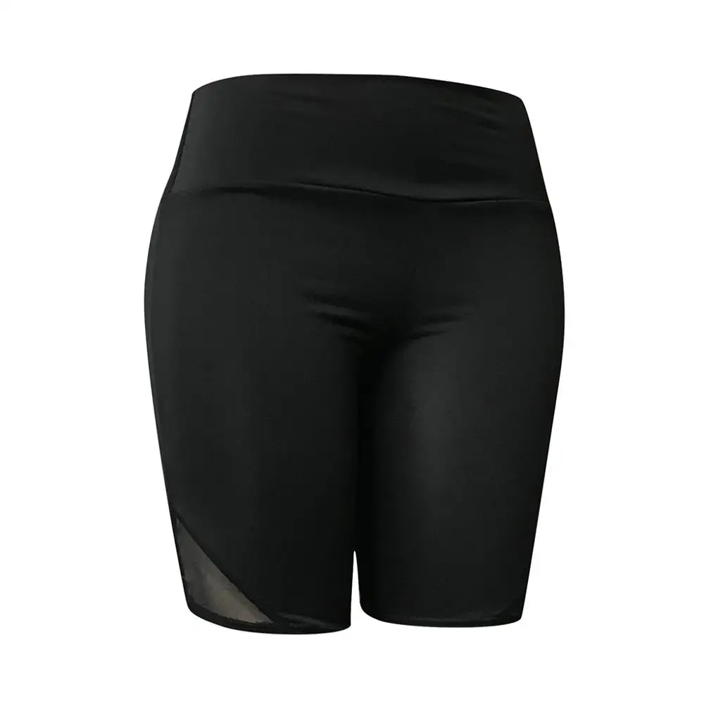 Sports Shorts For Women High Waist Mesh Stitching Yoga Stretch Perspective Fitness Leggings Gym f3 | Спорт и развлечения