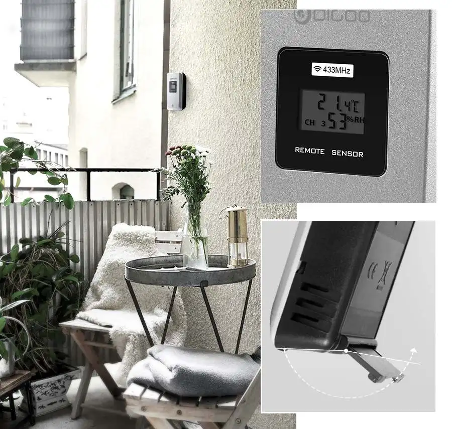 Digoo DG-TH8888, Цифровая метеостанция, белый цвет, беспроводной домашний термометр, измеритель влажности, USB, открытый, датчик погоды, часы