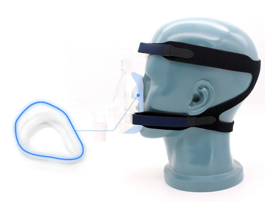 Idunmed CPAP полная маска для лица с лбом Регулируемый Ремешок Зажимы для рта носа апноэ сна против храпа лечение решение