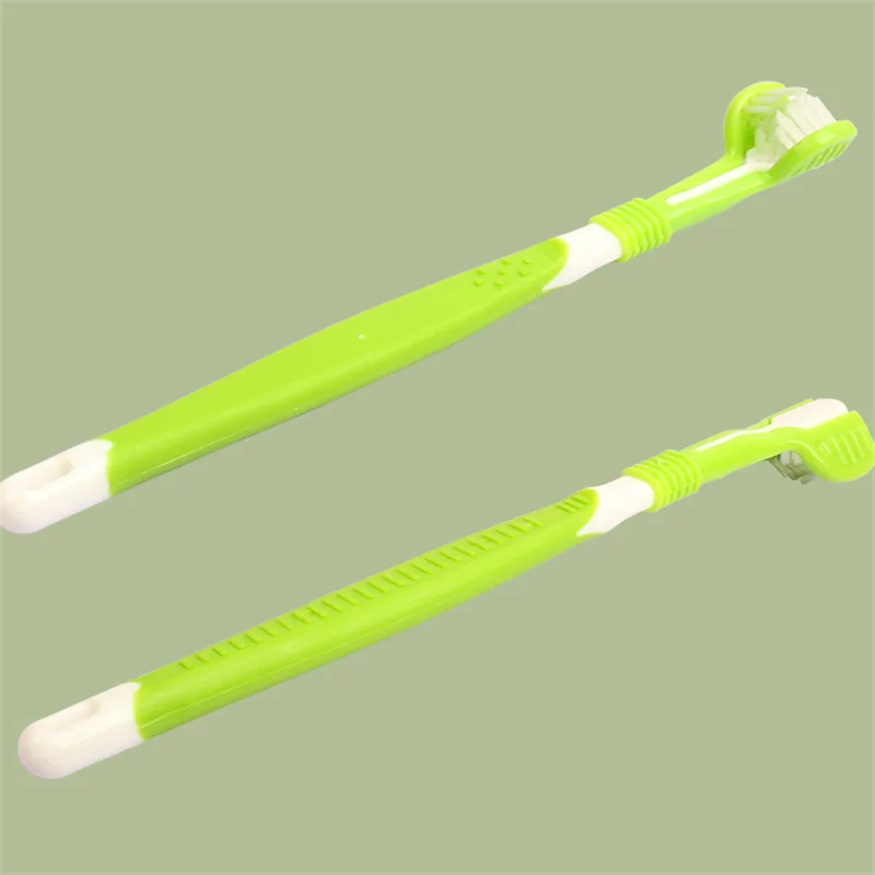 

Pet Toothbrush Three-Head Toothbrush Multi-angle Cleaning Addition Bad Breath Tartar Teeth Care Dog Cat Cleaning Mouth