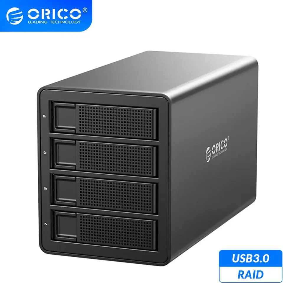 ORICO-carcasa de aluminio para disco duro serie 35, estación de acoplamiento para HDD de 3,5 pulgadas, USB3.0 con RAID, 64TB, 150W