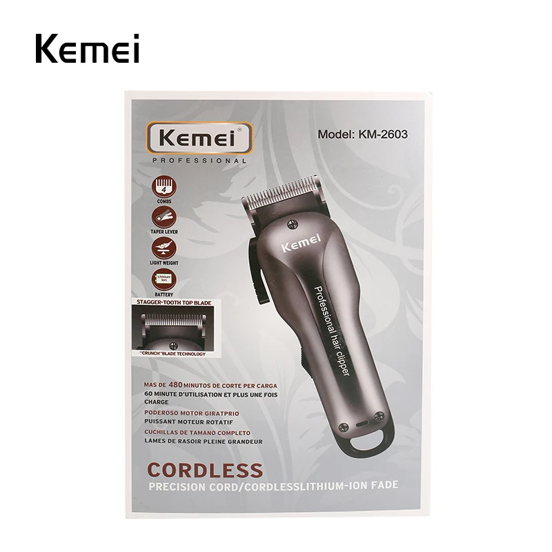Kemei 2603 электромашинка для стрижки волос профессиональная машинка триммер Для