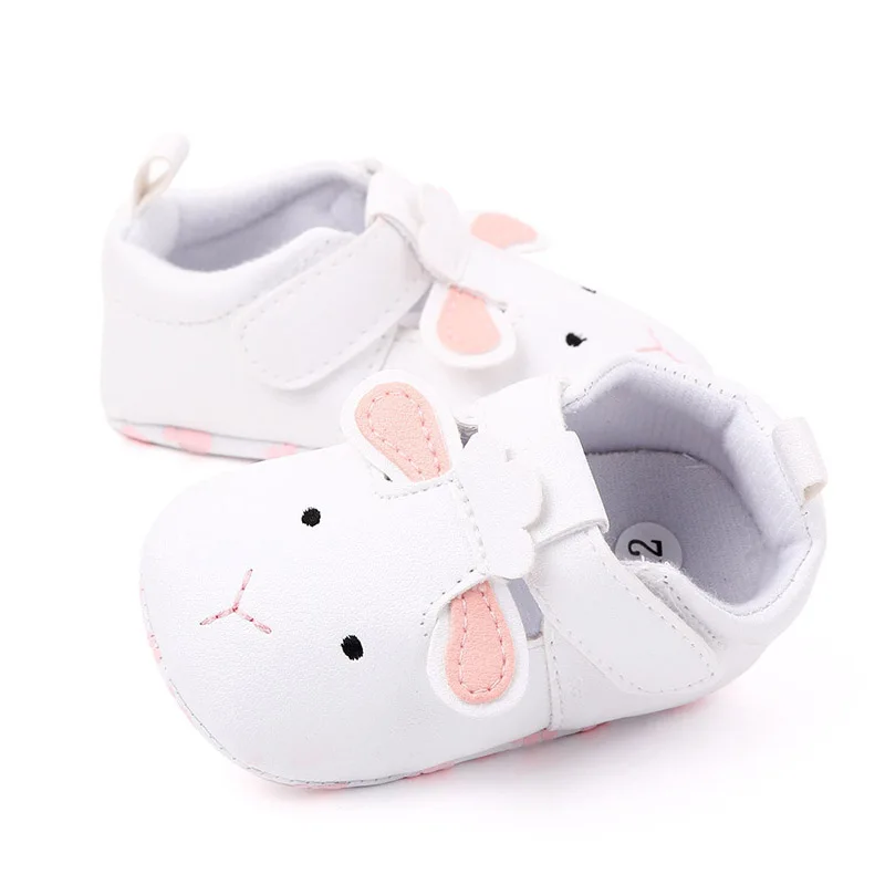 Детская обувь из искусственной кожи с мультяшными животными нескользящая мягкой