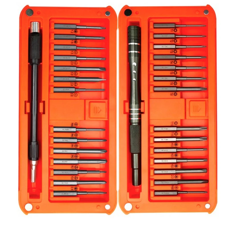 

30 in 1 netic Long Precision Screwdriver Set S2 Steel Phone Computer Watch Glasses Laptop Mini Screw Driver Kit