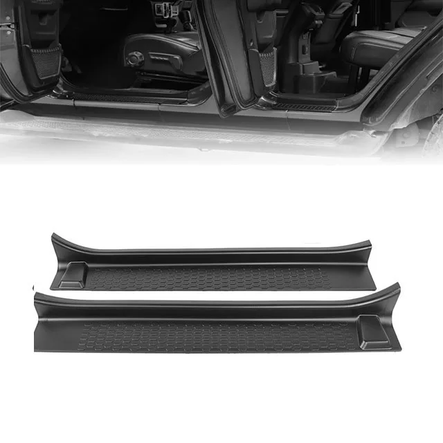 Защитная Накладка на порог входной двери для Jeep Wrangler JL 2018 + Gladiator JT ABS 2 пороговая