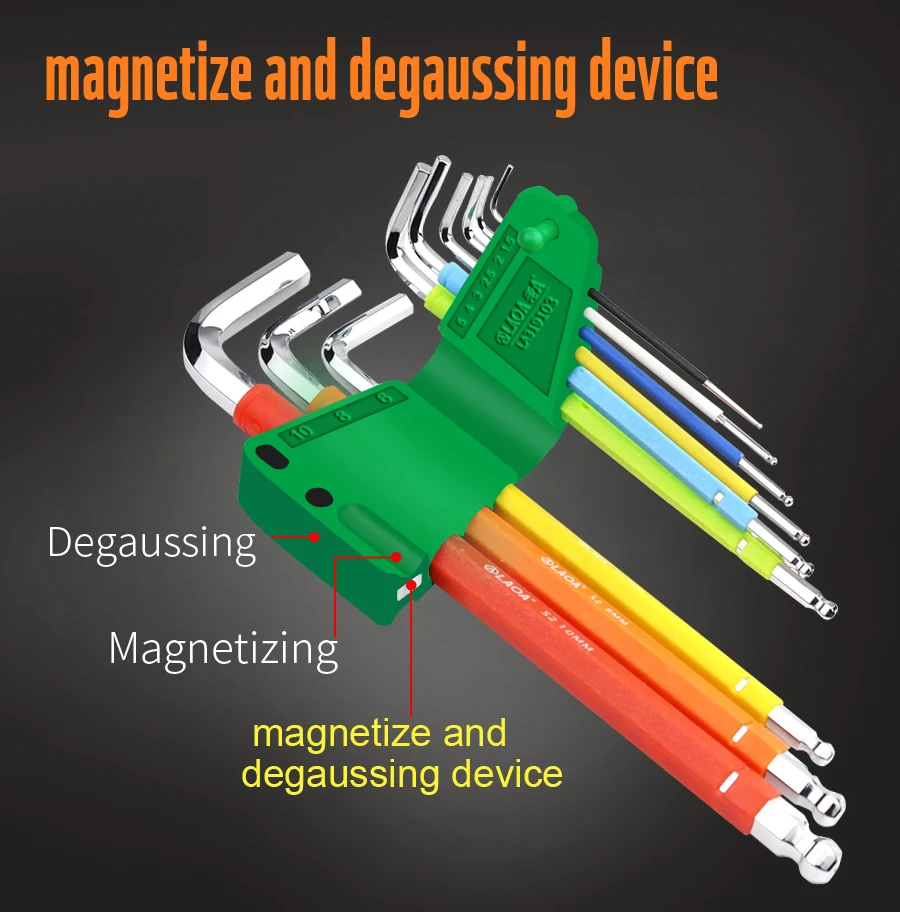 LAOA из 9 шт. в виде Мини Набор шестигранных ключей цветные с двойным концом одной