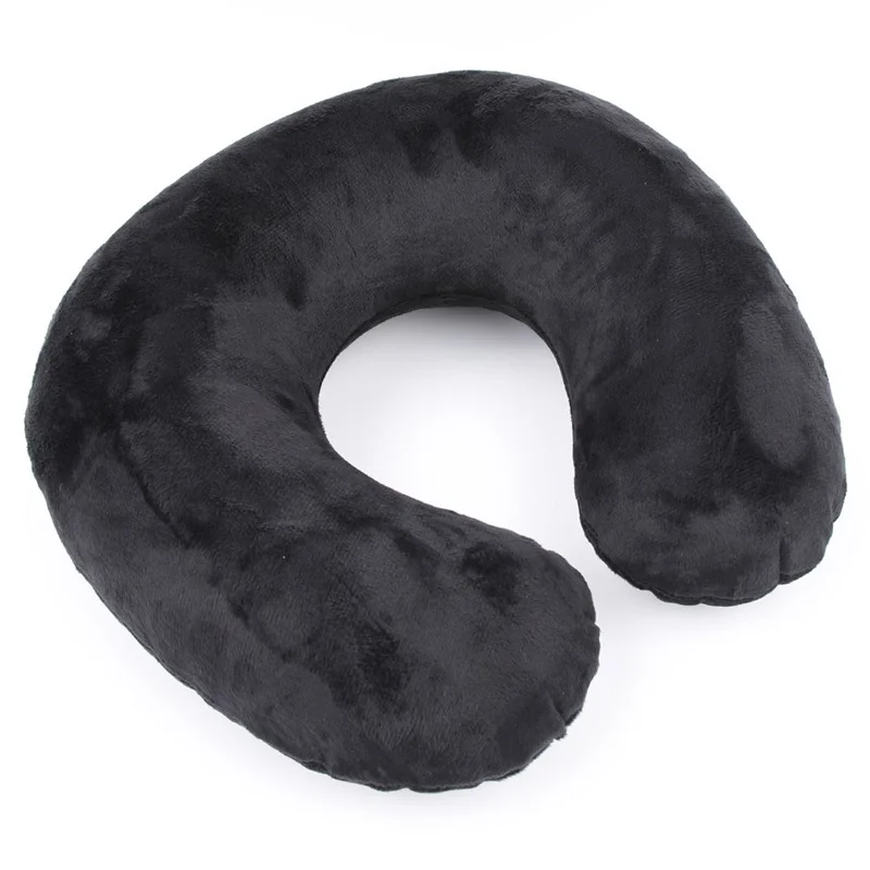 

U Shaped Inflated Comfort Home Travel Car Neck Pillow Cushion Sleep Support Pain Relief Soft Travel Accessories