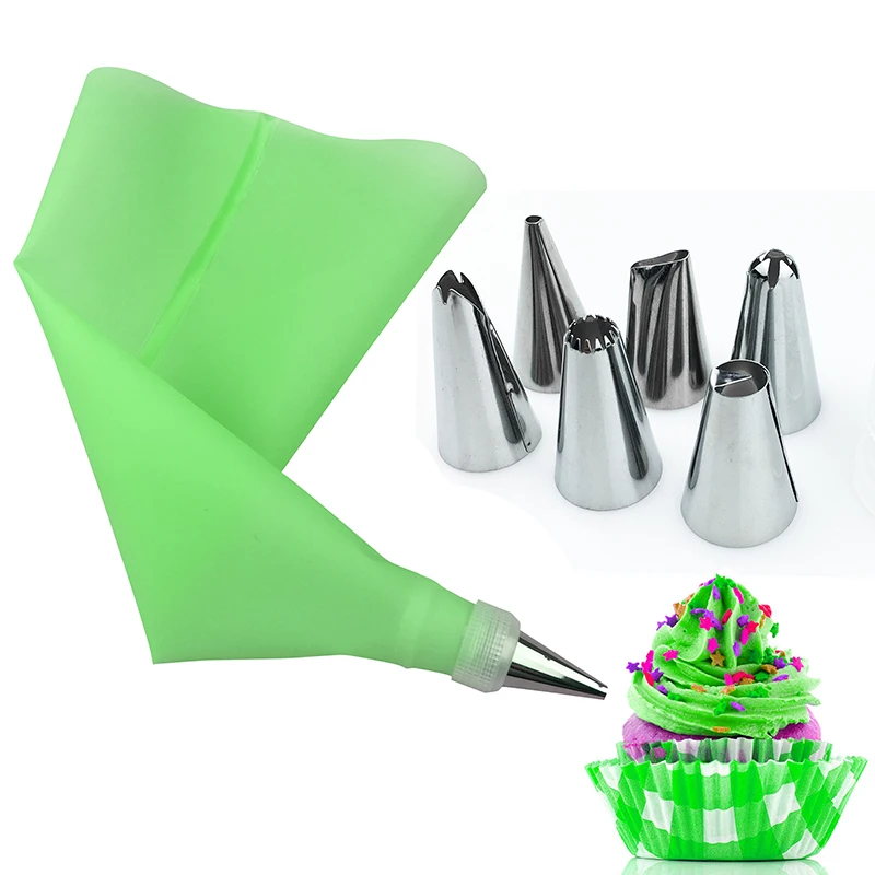 

8Pcs/Set Stainless Steel Pastry Nozzles for Cream with Pastry Bag Decorating Cake Icing Piping Confectionery Baking Tool