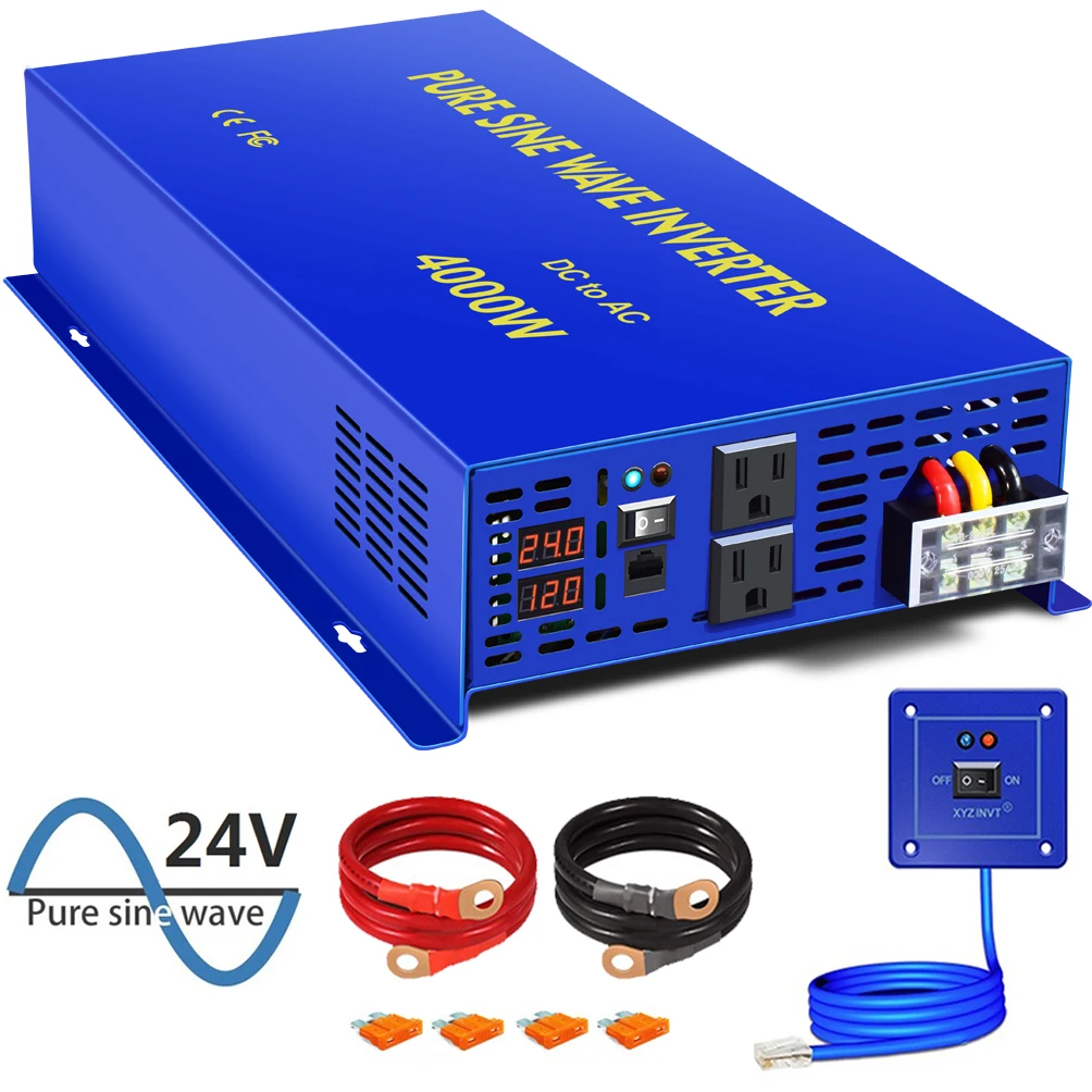 

XYZ INVT 4000W Pure sine Wave Inverter 12V 24V 36V 48V DC TO AC 110V 120V 220V 230V 240V Off-grid System Solar Power Inverters