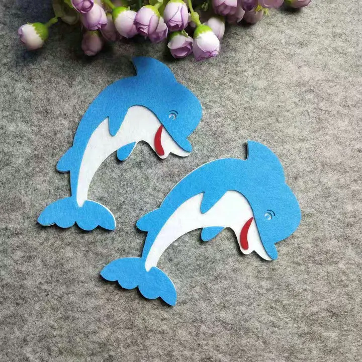 Фетровые настенные наклейки с животными дельфин Акула украшение для дома