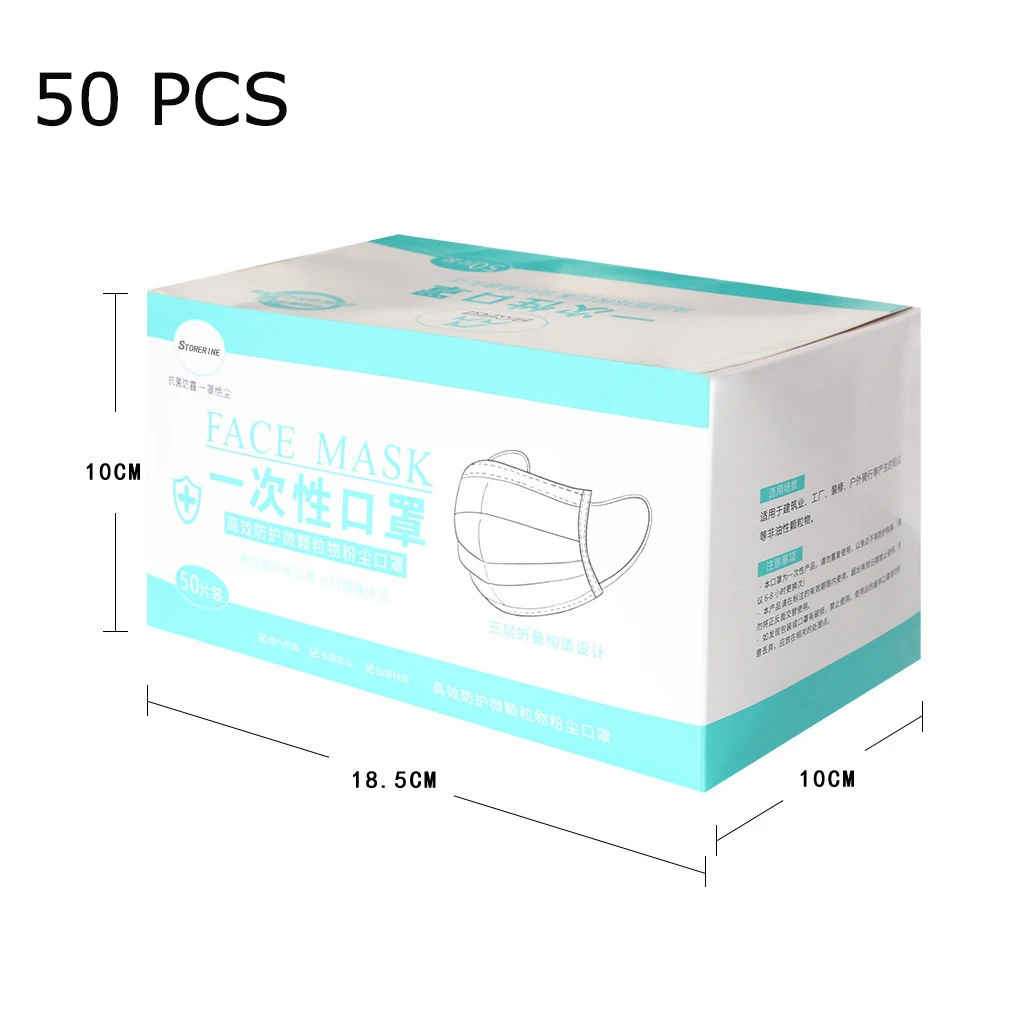 

Disposable maschere Dust Mask Activated Carbon PM2.5 Non-woven mascarillas Wind Mist Pollution Protection Filter Face Cover