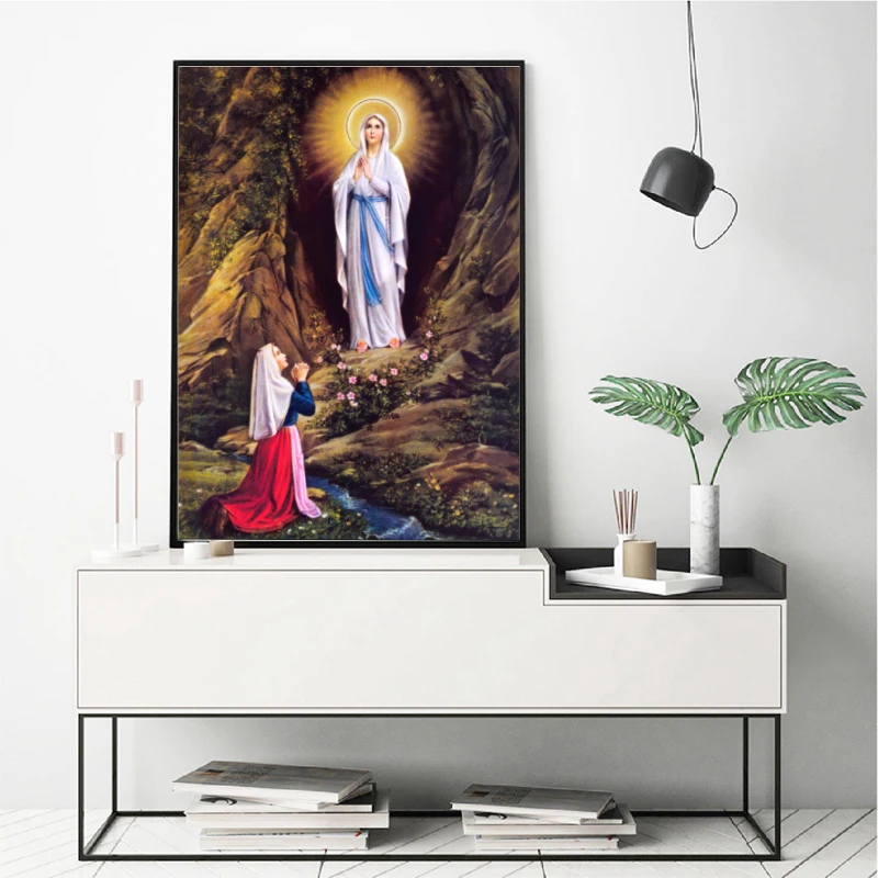 5D полное квадратное Сверло DIY Алмазная картина религиозная икона Mary Virgin Bless