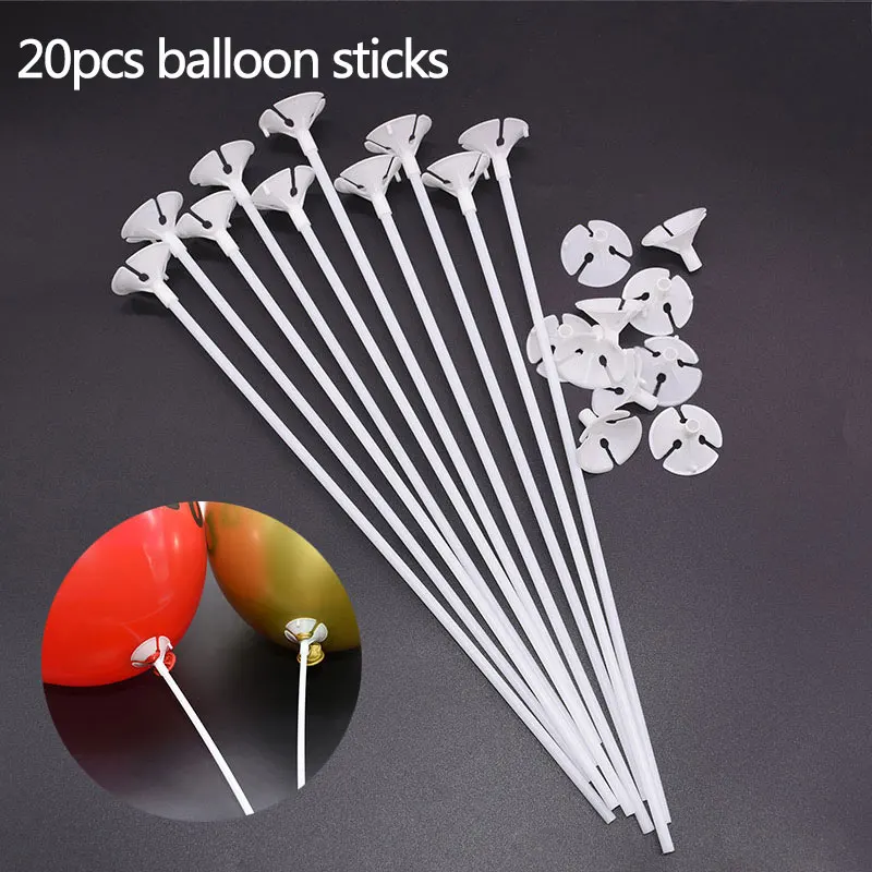 20pcs-balloon-sticks Шар АРКА стол шар стенд Сделай Сам день рождения свадебное украшение Регулируемый Настольный Шар АРКА наборы Аксессуары для воздушного шара - Цвет: 20pcs-balloon-sticks