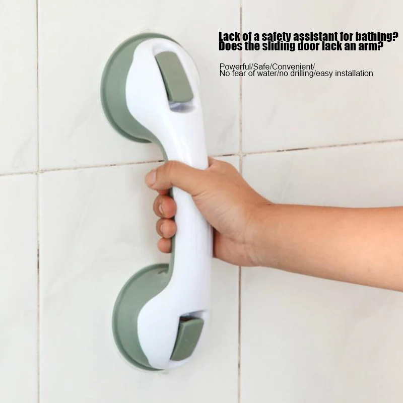 Safety Helping Handle Bath Shower Grab Bars Suction Cup Tile Holder Anti Slip Punch-Free Handrail Support for Tub Wall Door JW | Дом и сад