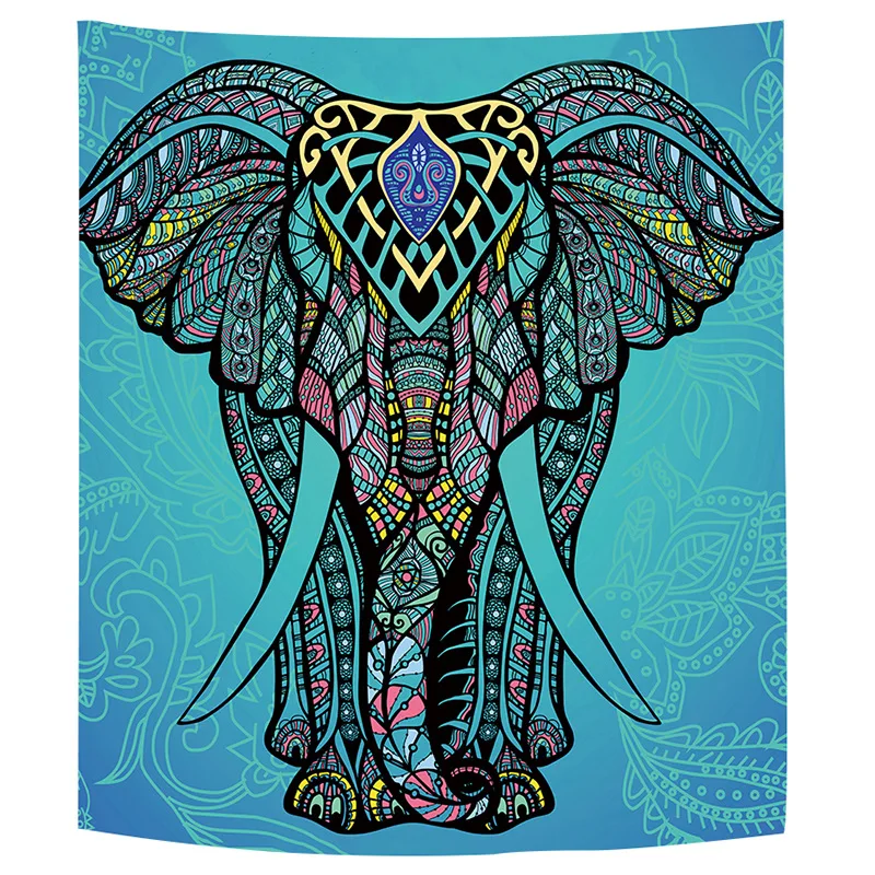 Цветной гобелен с животными домашний принт слон искусство эстетика современный