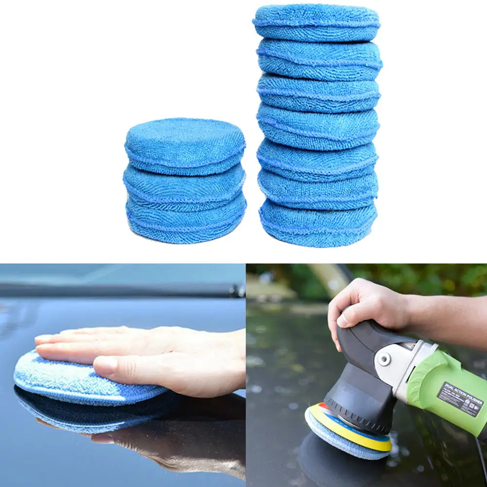

10pcs Clean Buffer Car Detailing Cleaning Soft Vehicle Foam Applicator Car Wax Sponge Dust Remove Auto Care Polishing Pad