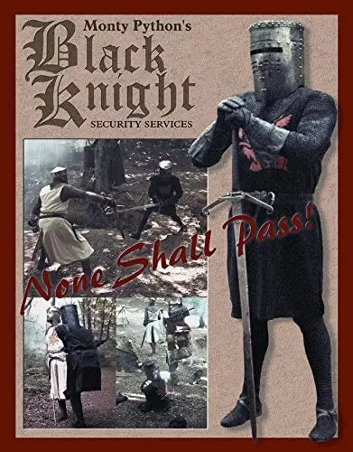 

Python-Black Knight Security Classic Old Fashioned Vintage Advertising Metal Tin Sign