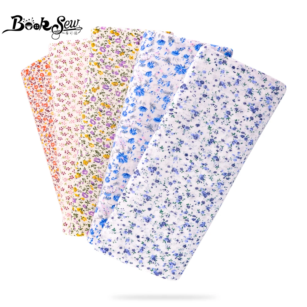 100% хлопковая бежевая ткань с цветочным принтом для кукол однотонная толстая