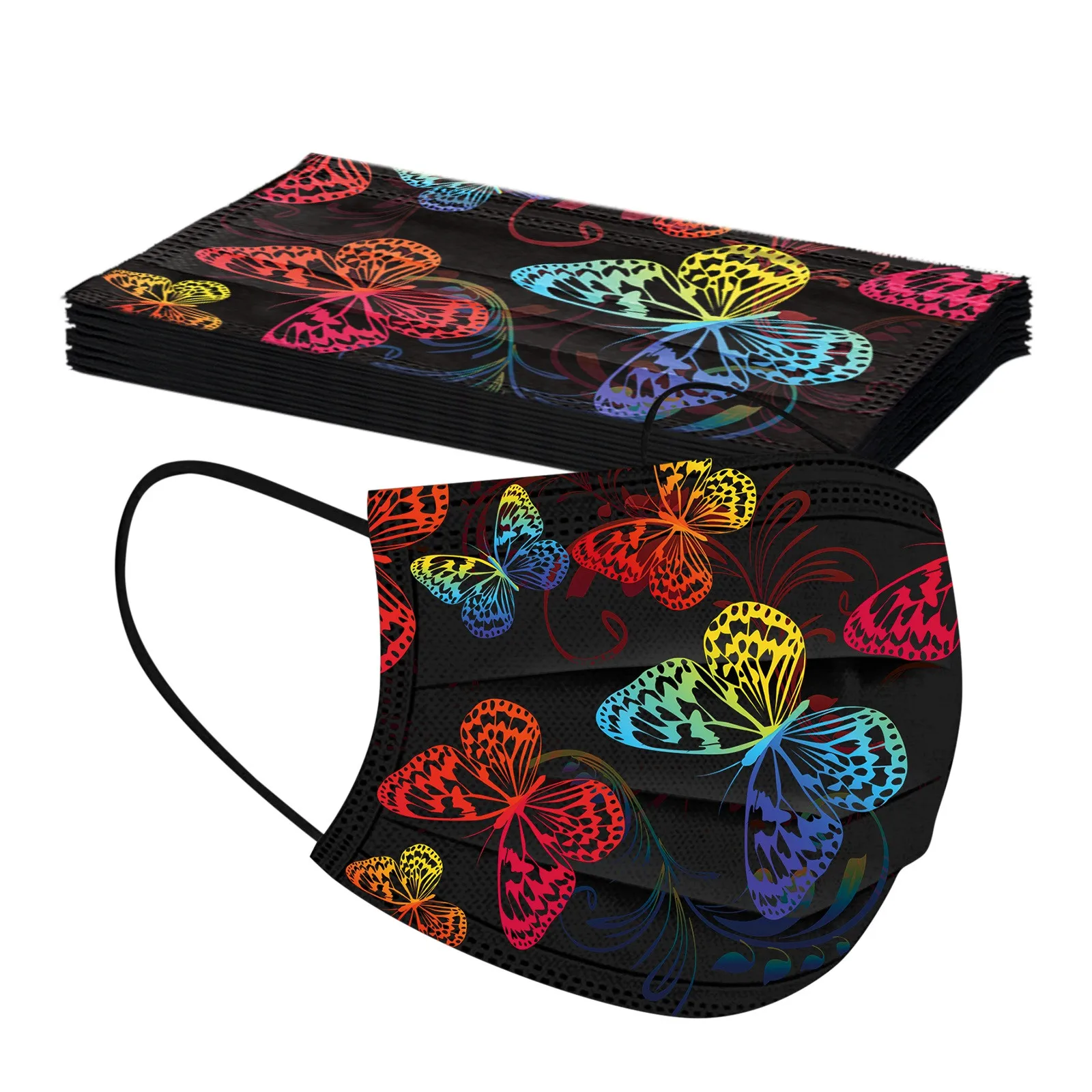 10/50 шт. одноразовые маски для лица в виде бабочек | Тематическая одежда и униформа