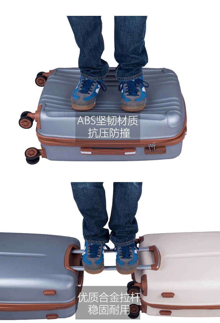 2" 24 дюймов ABS+ комплект чехлов для ПК путешествия женщин чемодан на колесах путешествия носить на каюте прокатки багажа Женская Тележка багажа детей