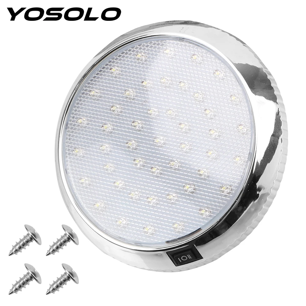 

YOSOLO 46 светодиодов 12 В, белый свет, автомобильный купол, потолочный светильник для интерьера, лампа для чтения, светильник льник, аксессуары д...