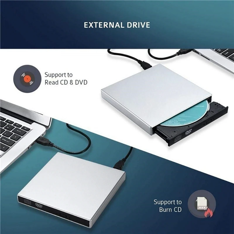 Внешний Дисковод DVD Оптический привод USB 2 0 CD Встроенная память плеер RW