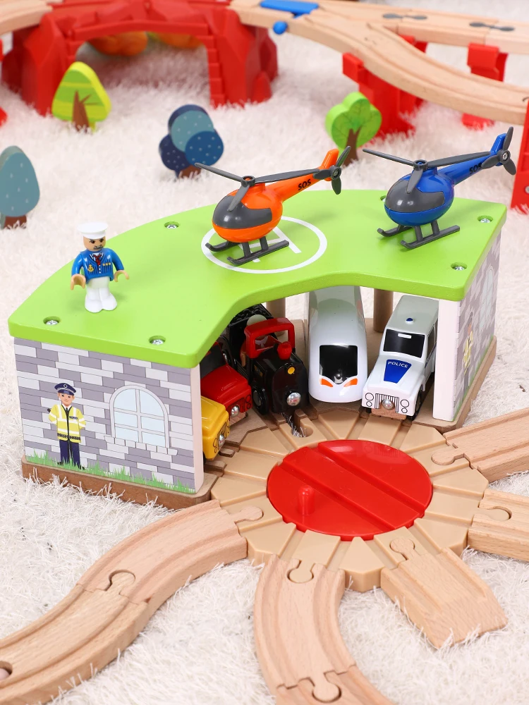 Динозавр животное дикий деревянный поезд трек игрушка набор совместимый с BRIO